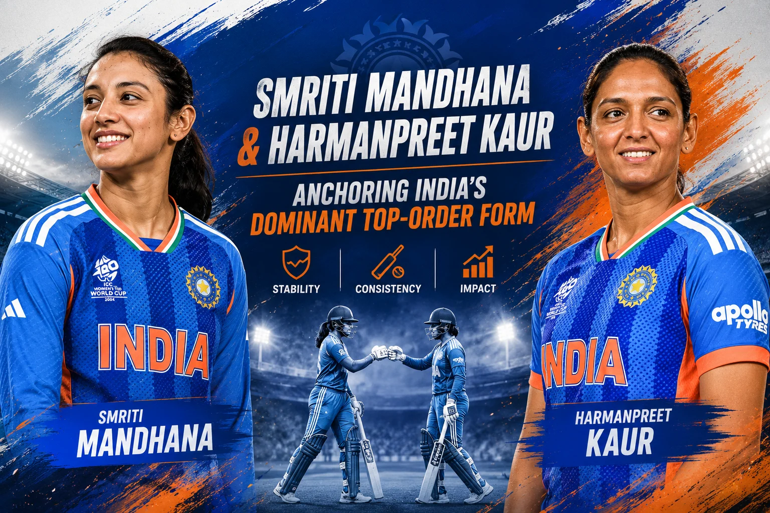 Smriti Mandhana & Harmanpreet Kaur Anchoring India’s Dominant Top-Order Form