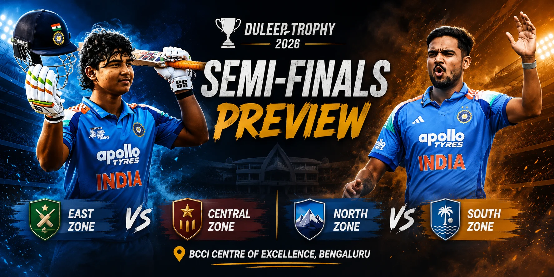 Duleep Trophy 2026 Semi-Finals Preview Gurnoor Brar’s Return and Vaibhav Sooryavanshi in the Spotlight