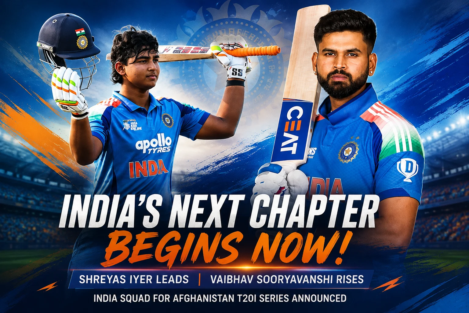 India Squad vs Afghanistan T20Is Shreyas Iyer Named Captain, Vaibhav Sooryavanshi Earns Call-Up