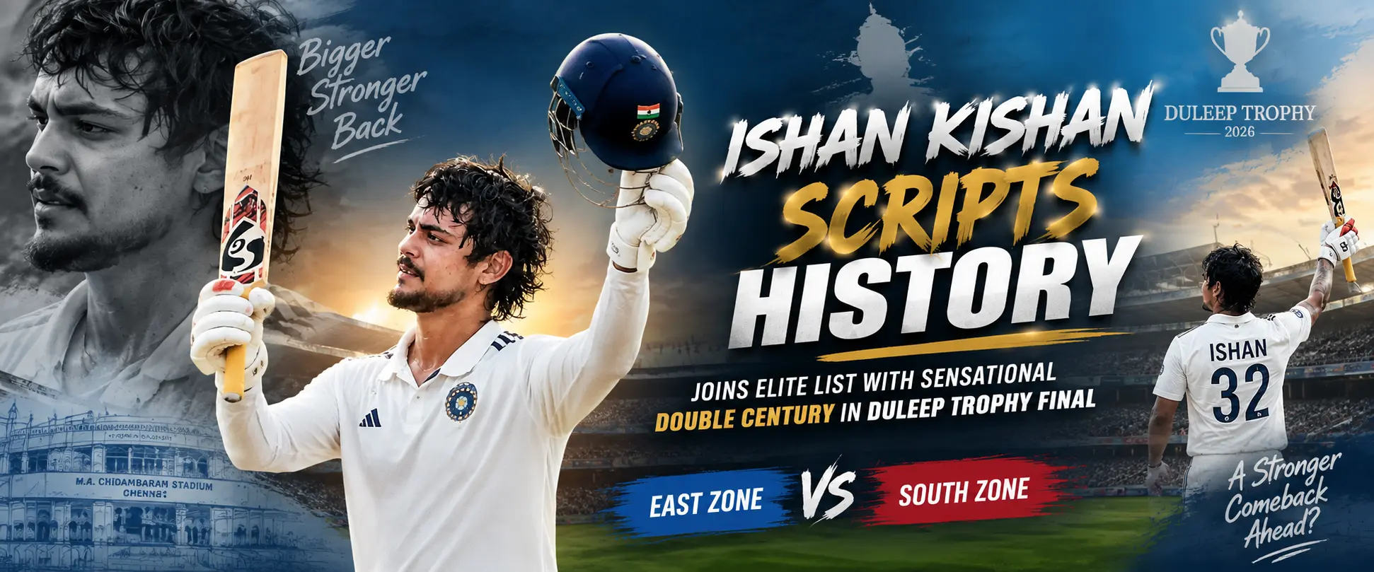 Ishan Kishan’s Historic Double Hundred in the Duleep Trophy Final