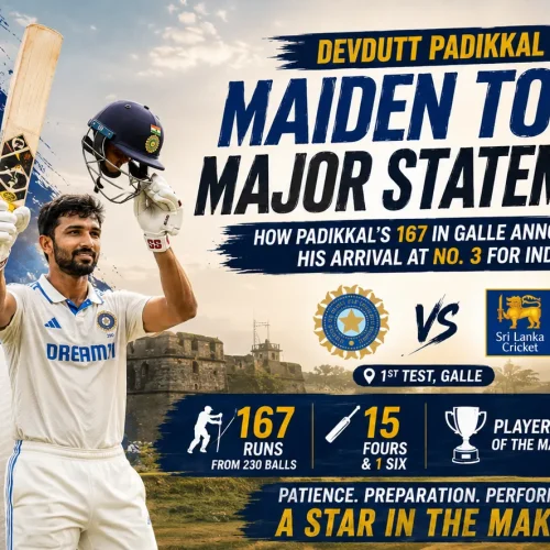 Devdutt Padikkal’s Red-Ball Evolution How His Galle Masterclass Cemented His Place at No. 3